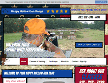 Tablet Screenshot of happyhollowgunrange.com